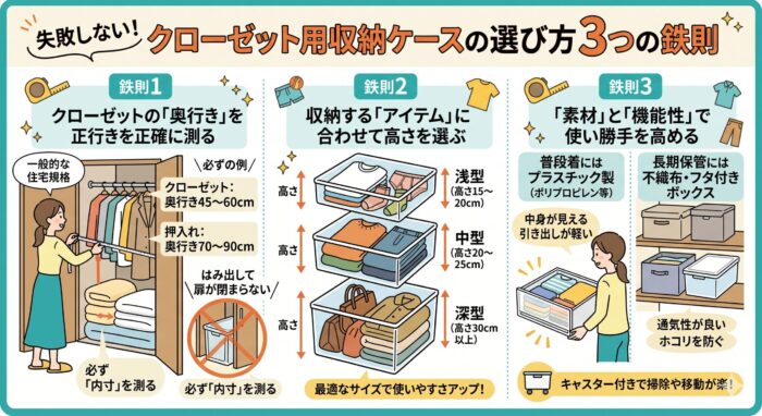 クローゼット用収納ケースの選び方