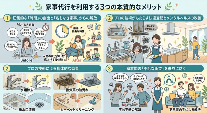 家事代行を利用する3つの本質的なメリット